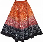 Sequin Long Skirt - Tie Dye Skirt