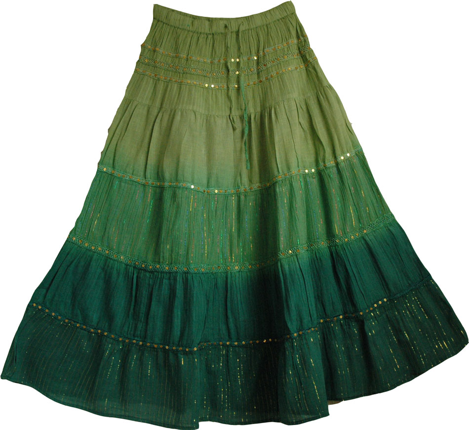 Green Long Skirt 88