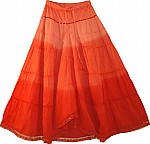 Cotton Flamingo Long Skirt